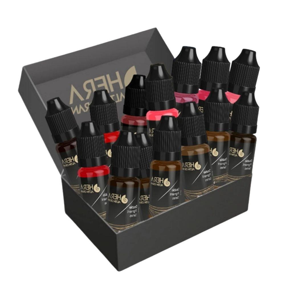 14 Adet 10ml Kalıcı Makyaj, Microblading, Dudak Renklendirme , Eyeliner Boyası Full Set